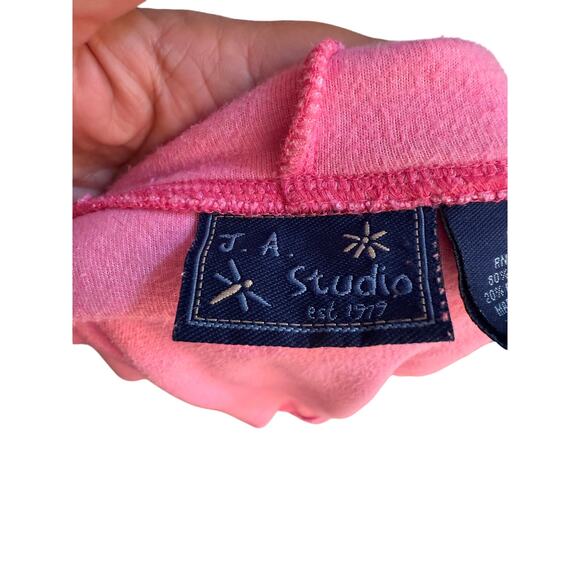 JA Studio Vintage Y2K Pink Velour 2pc Track Suit Women's Large - Picture 4 of 8